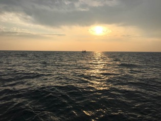 English Channel Sunset During Swim